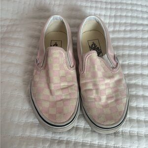 Vans Pink and White Canvas Sneakers
